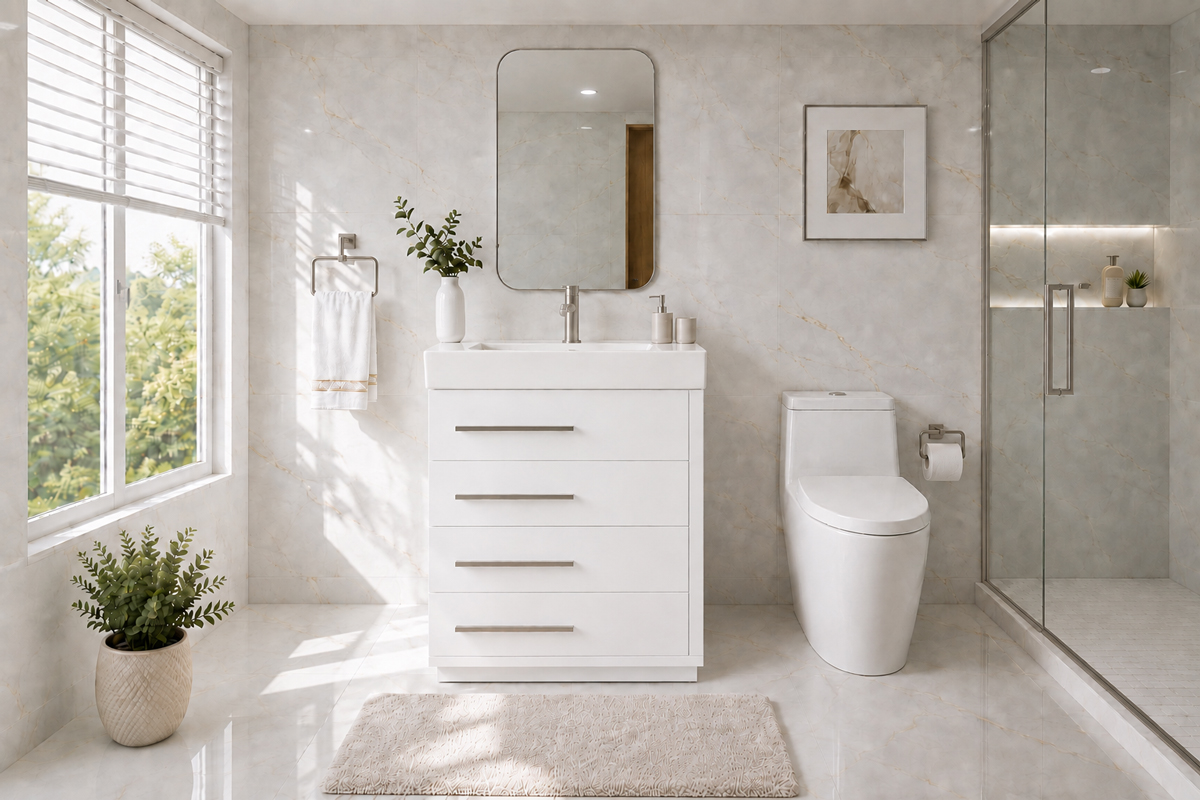 Adora Bathroom Cabinet - Bright White 32"