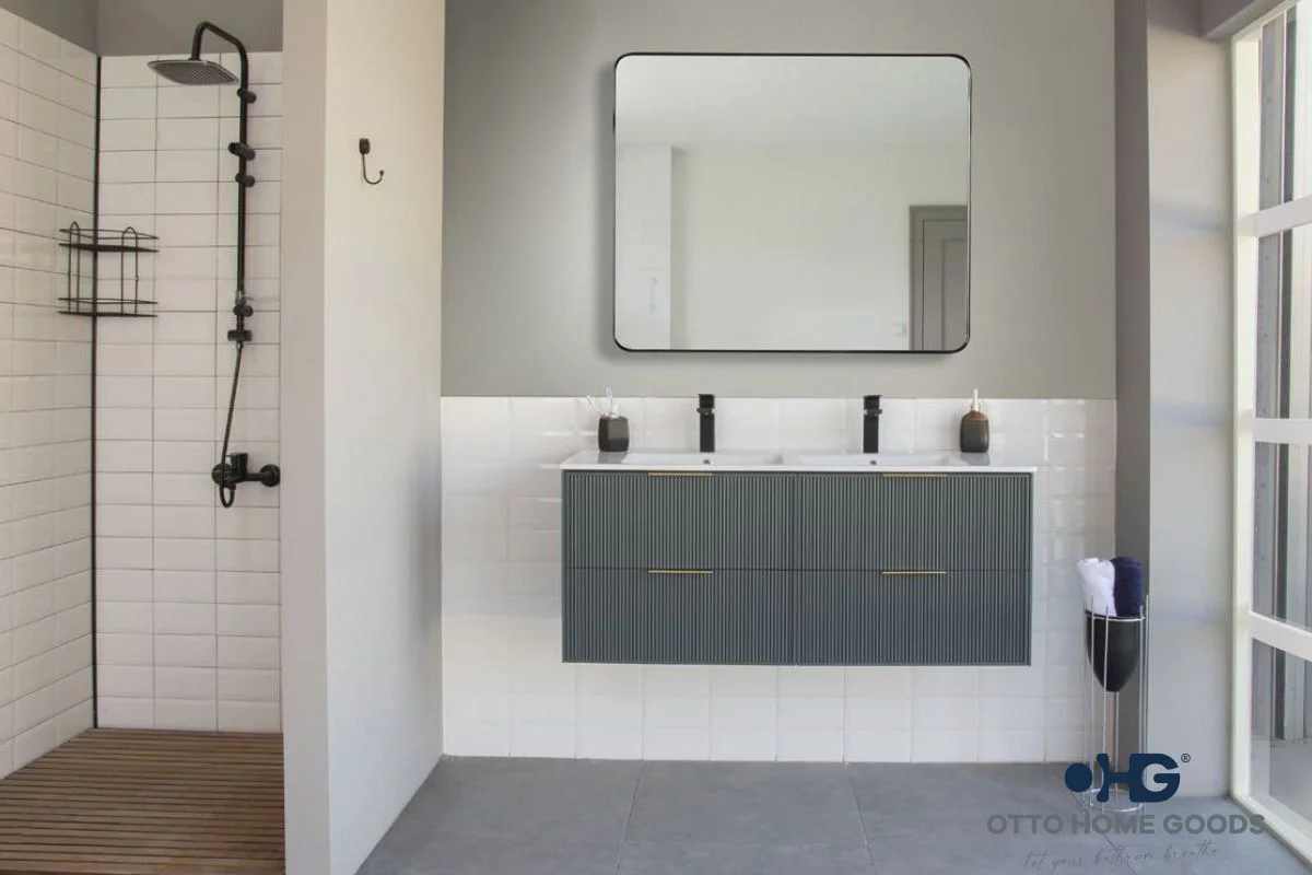 Sorrento Bathroom Cabinet - Forest Green 48"