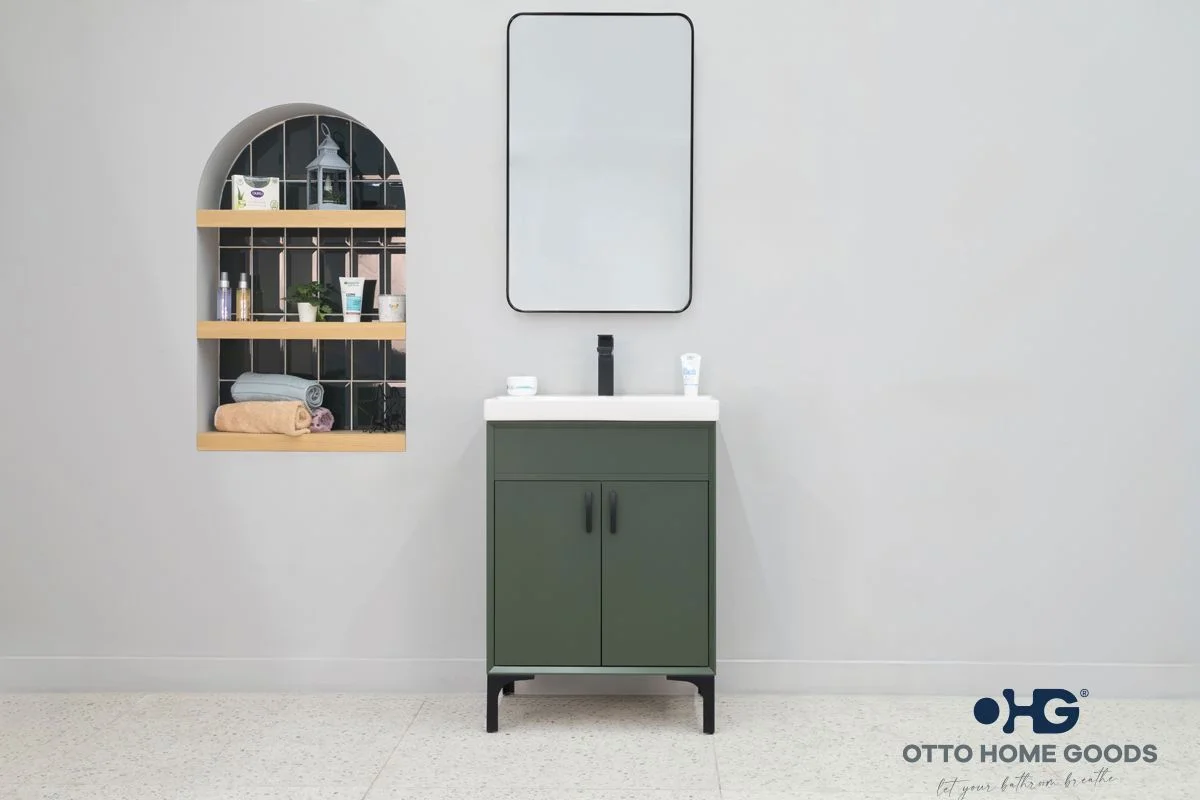 Sempre Bathroom Cabinet - Pine Green - 24"
