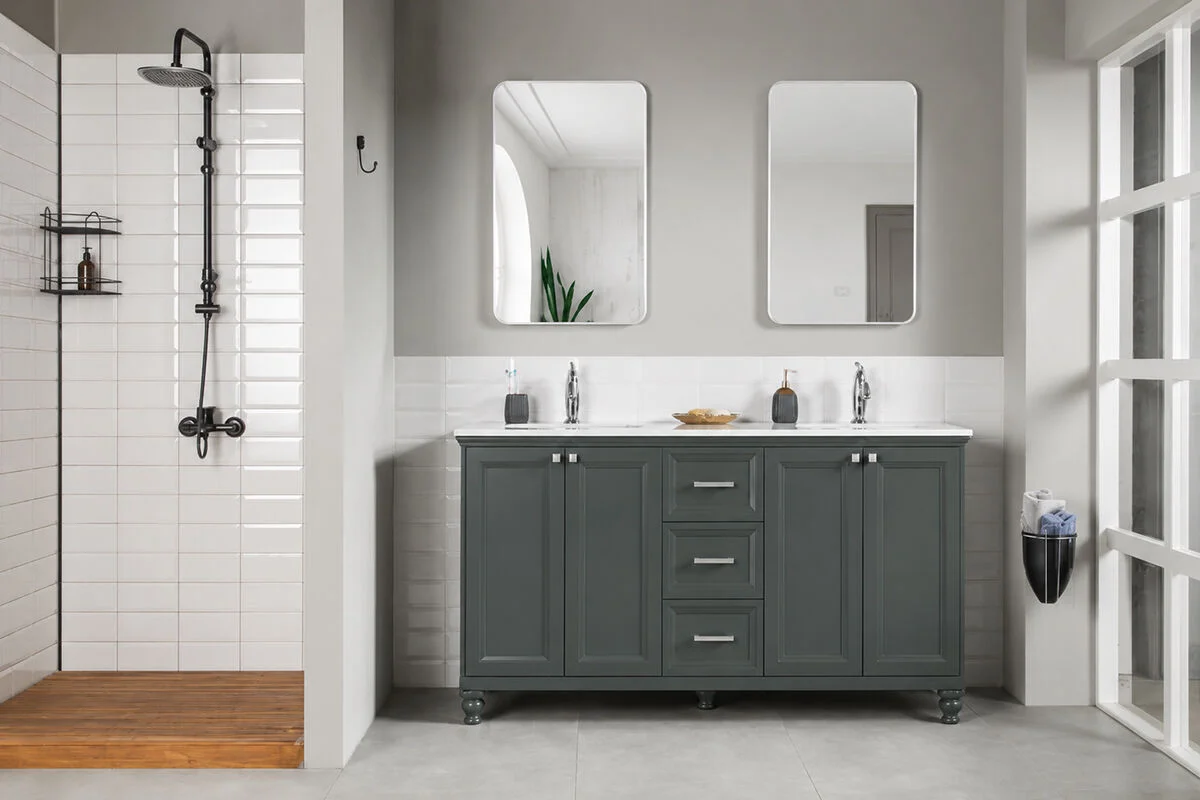 Isabel Bathroom Cabinet - Forest Green 60"