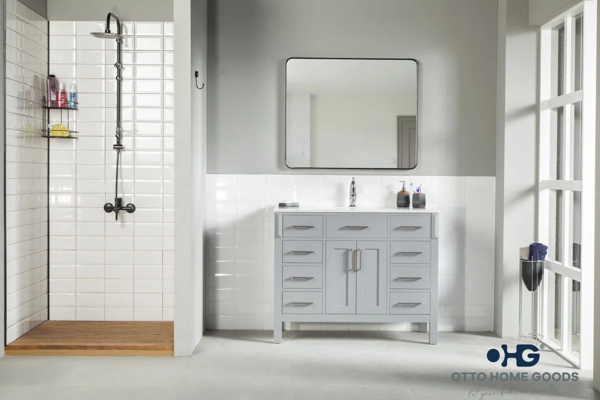 Fawna Bathroom Cabinet - Gray - 42"