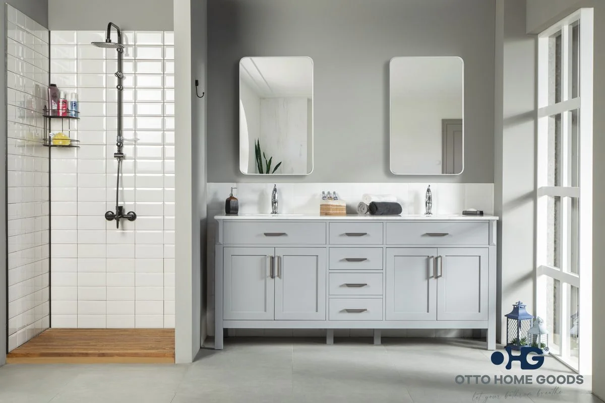 Fawna Bathroom Cabinet - Gray - 72"