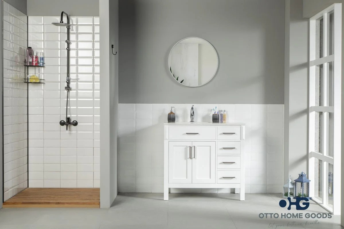 Fawna Bathroom Cabinet - White - 36"