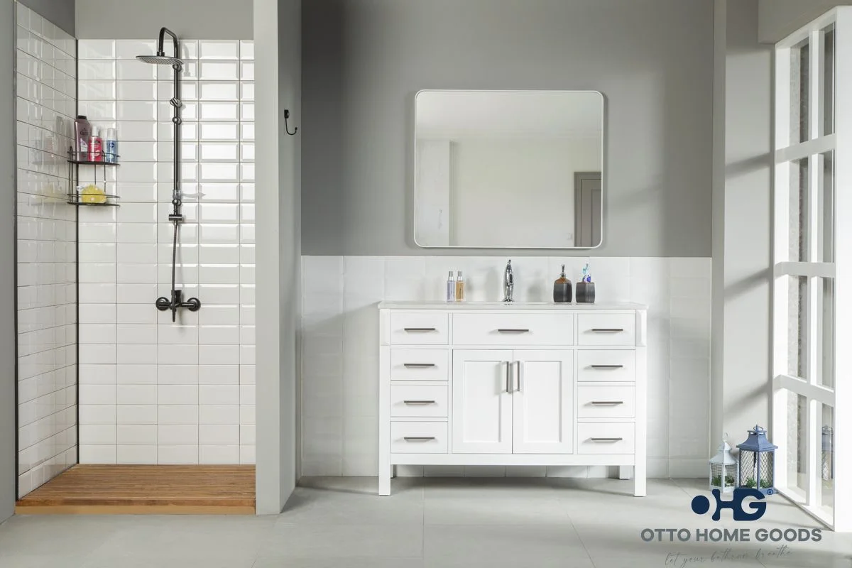 Fawna Bathroom Cabinet - White - 48"