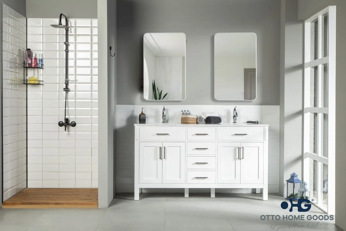 Fawna Bathroom Cabinet - White - 60"