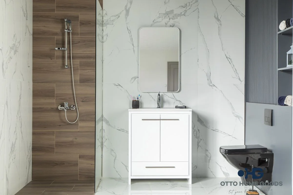 Arte Bathroom Cabinet - Bright White - 30"