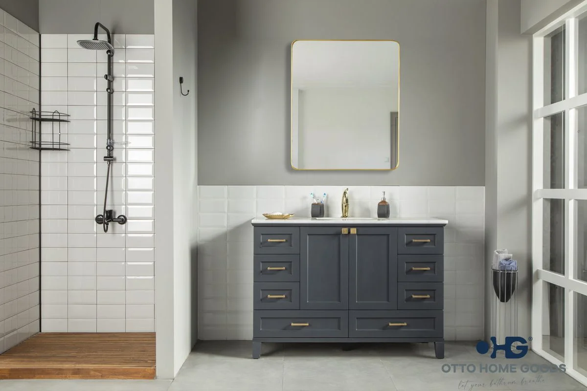 Paloma Bathroom Cabinet - Dark Gray 48"