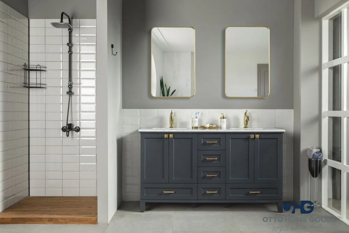 Paloma Bathroom Cabinet - Dark Gray 60"