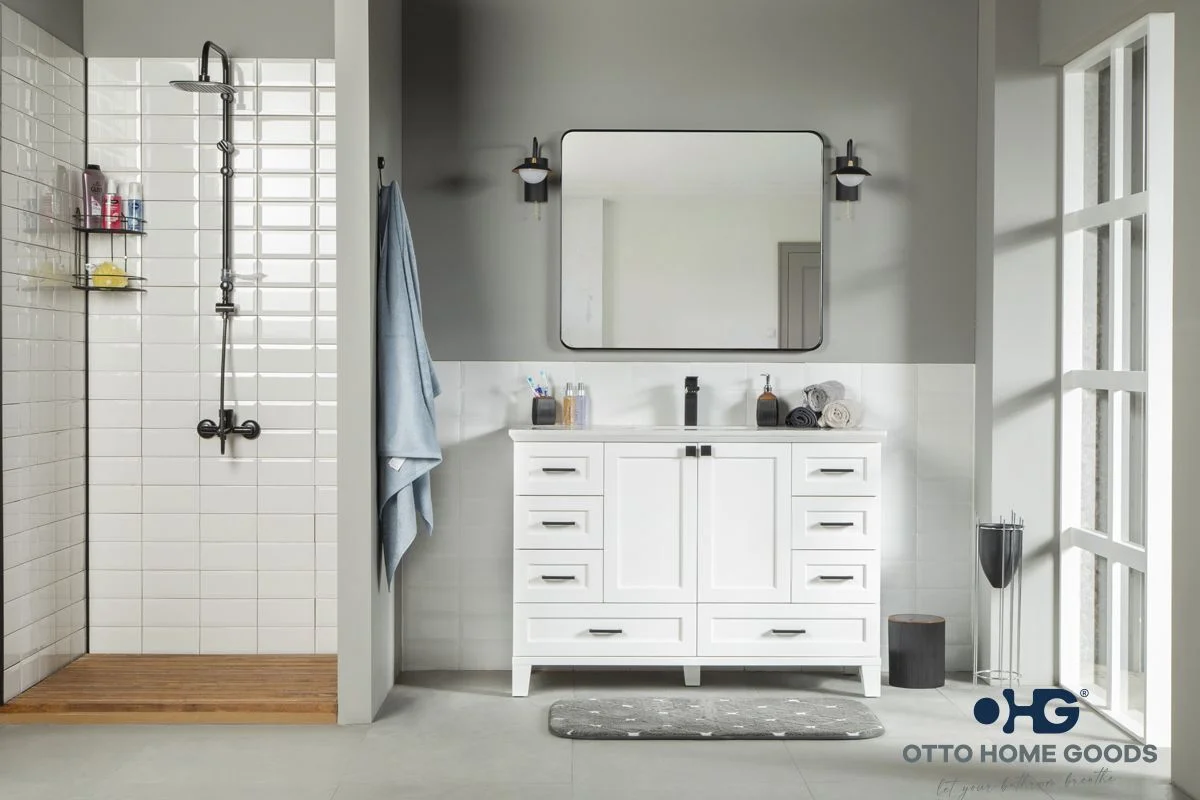Paloma Bathroom Cabinet - White 48"
