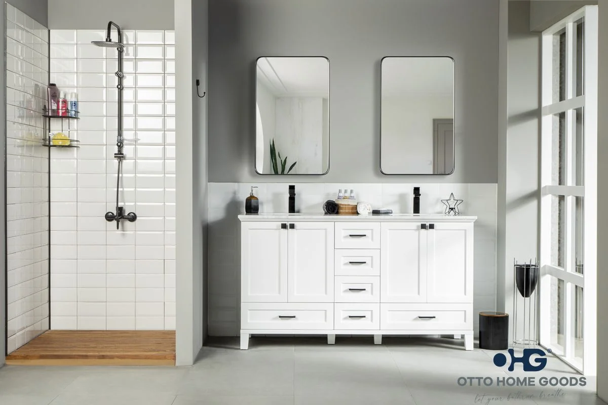 Paloma Bathroom Cabinet - White 60"