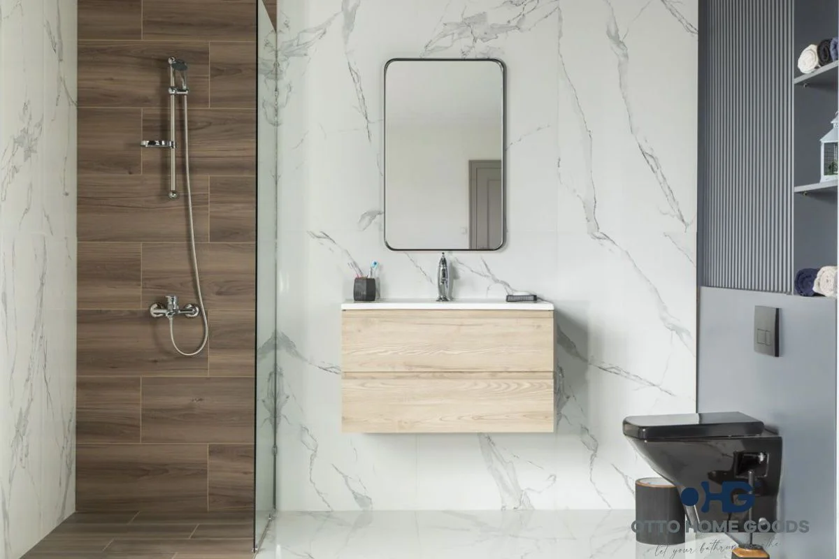 Simena Bathroom Cabinet - Oak 30"