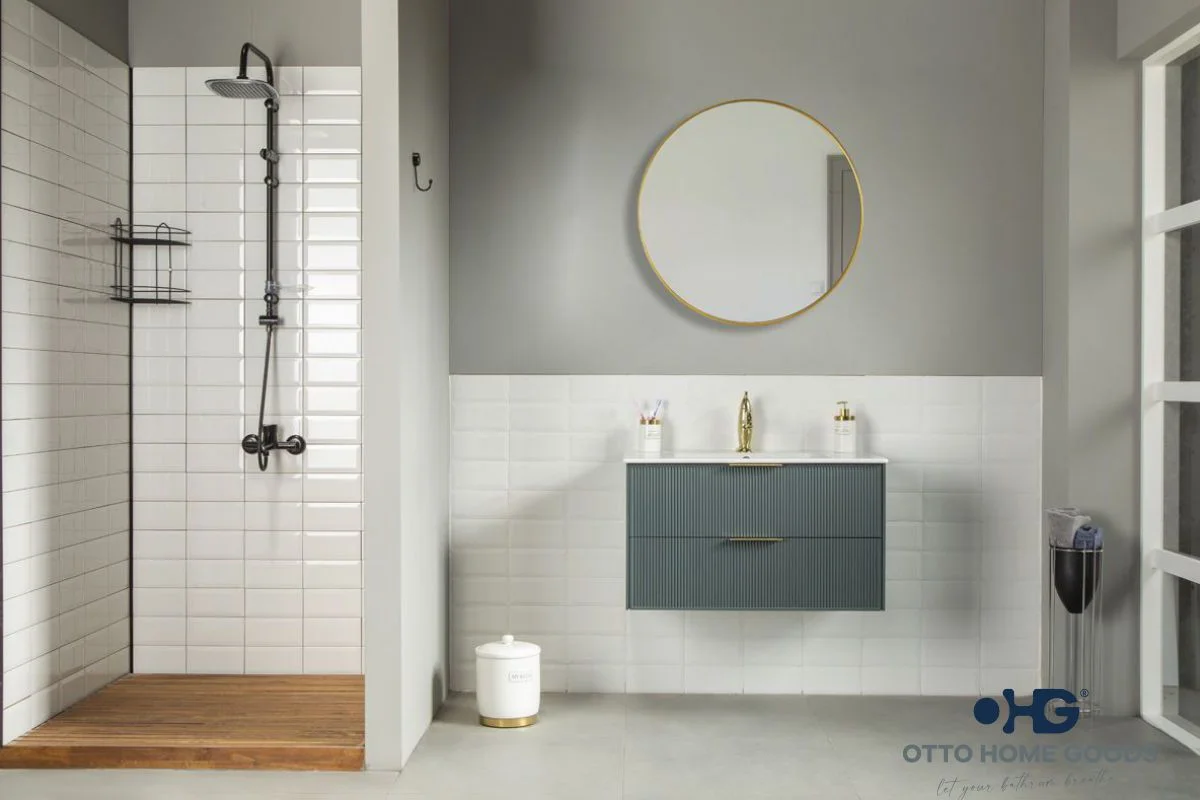 Sorrento Bathroom Cabinet - Forest Green 24"