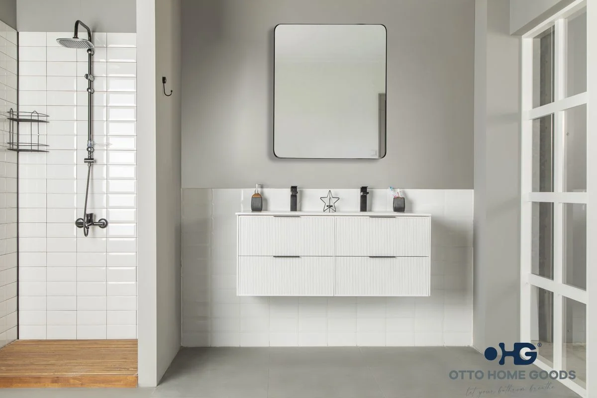Sorrento Bathroom Cabinet - White 48"